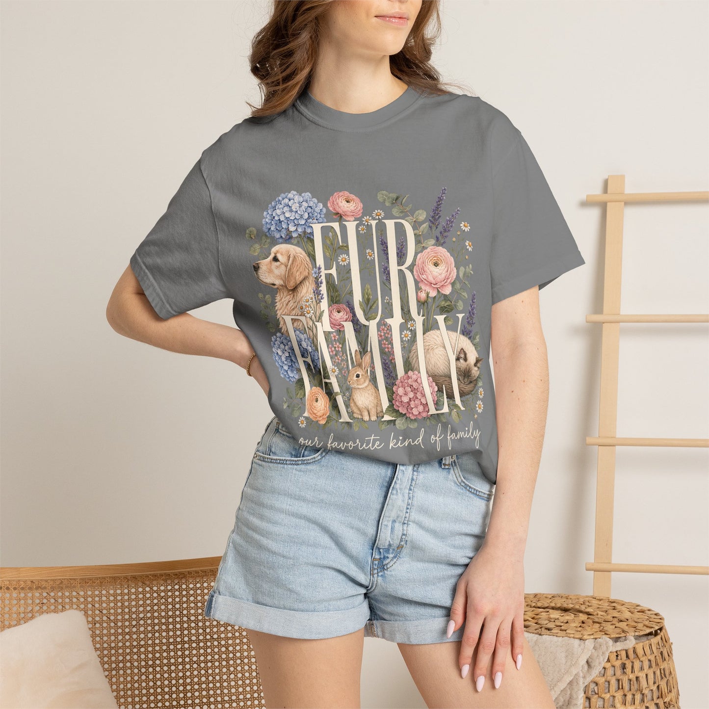 Fur Family Floral -Shirt