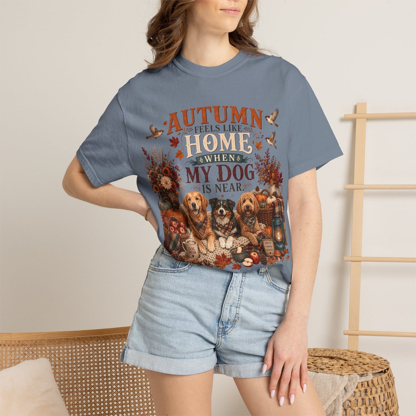 Autumn Feels Like Home Dog T-Shirt