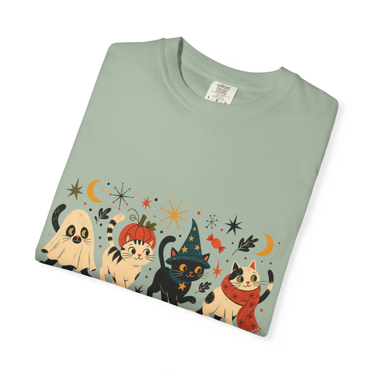 Halloween Cats T-Shirt – Retro Spooky Cat Lover Tee