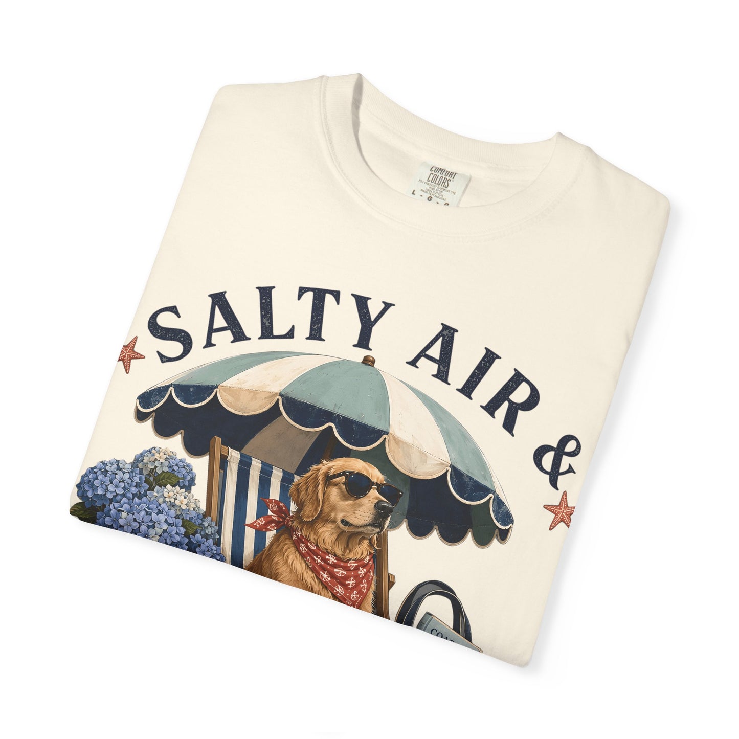 Salty Air and Sandy Paws — Cute Pet Lover Cottage T-Shirt
