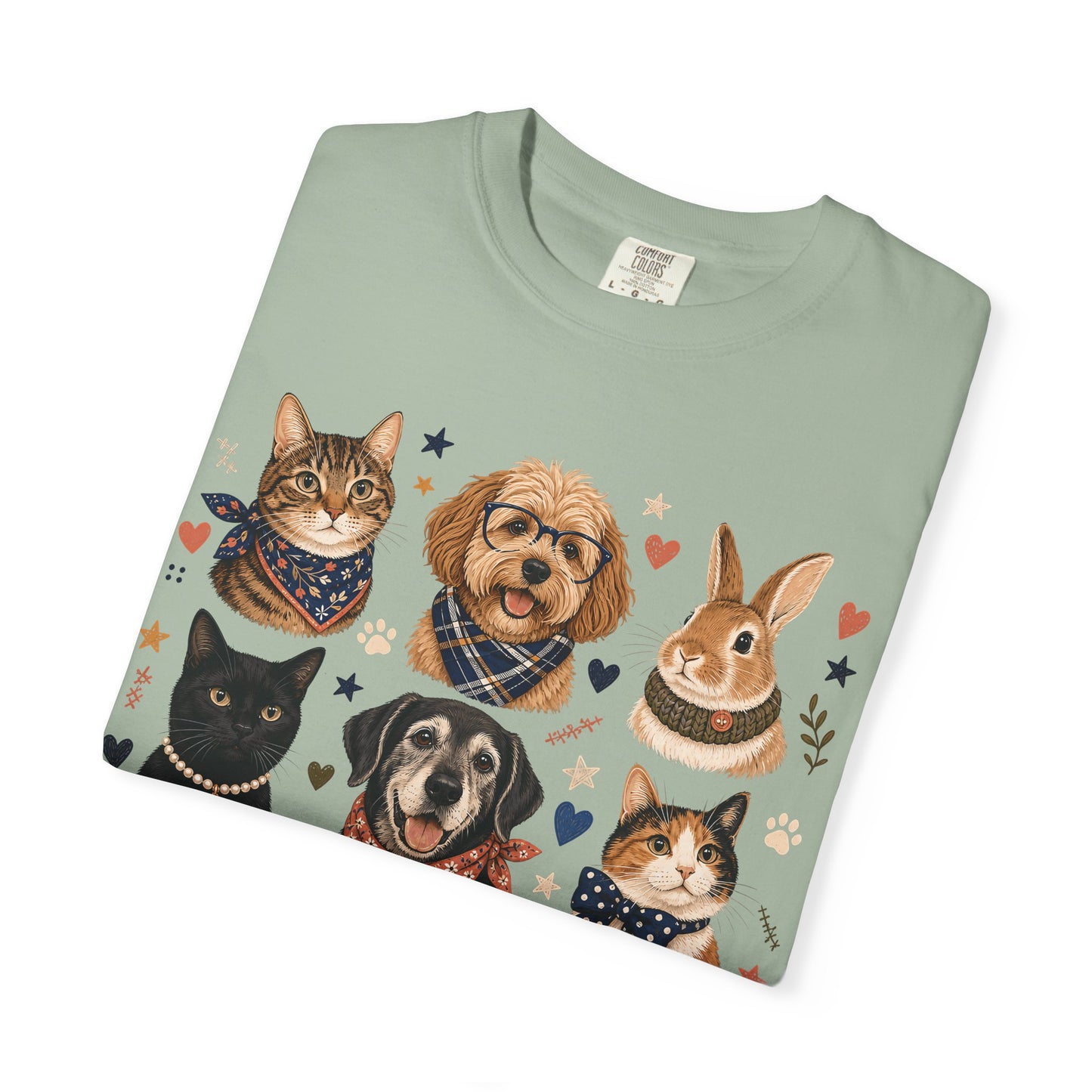 Boutique Pet Portrait Grid T-Shirt