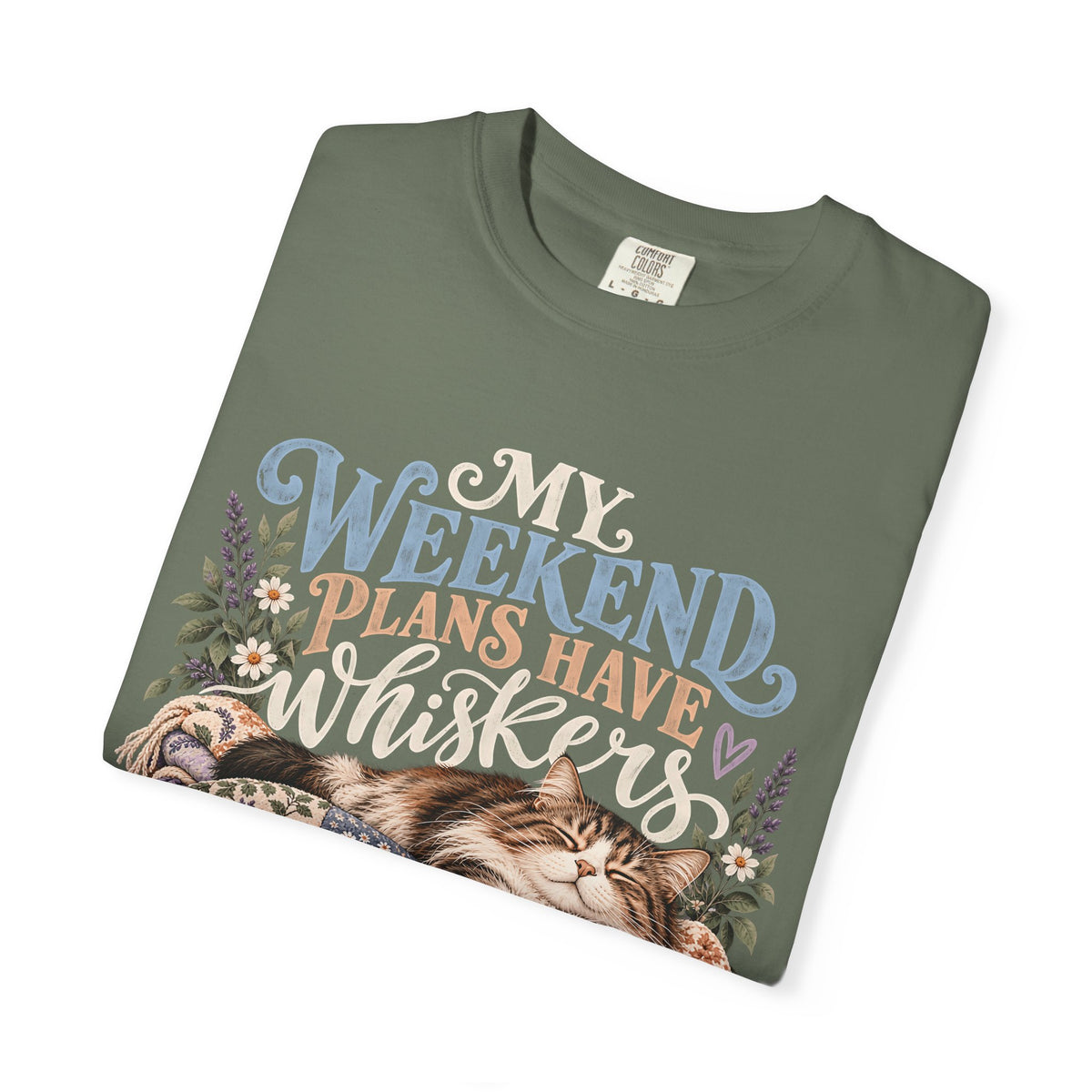My Weekend Plans Have Whiskers T-Shirt – Cozy Cat Lover Tee