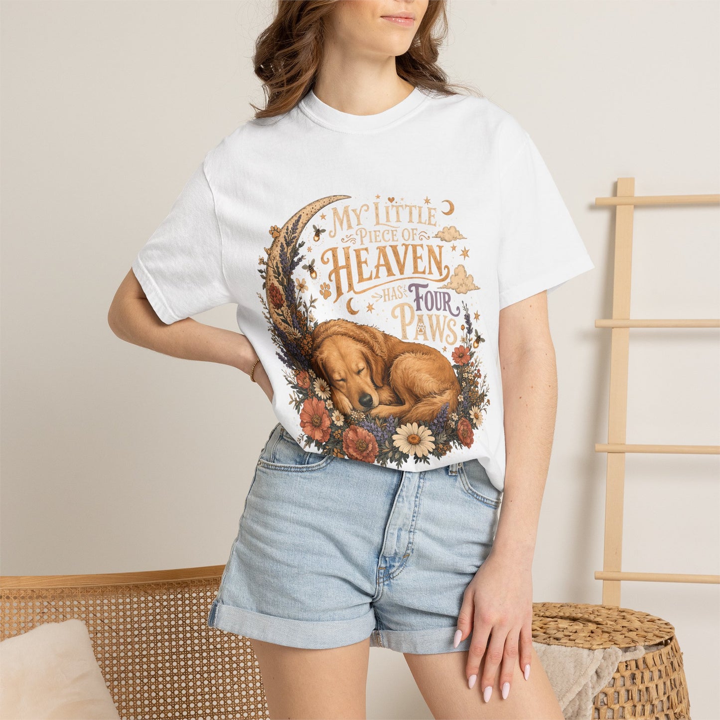 My Little Piece of Heaven Has Four Paws Shirt Pet Loss Gift