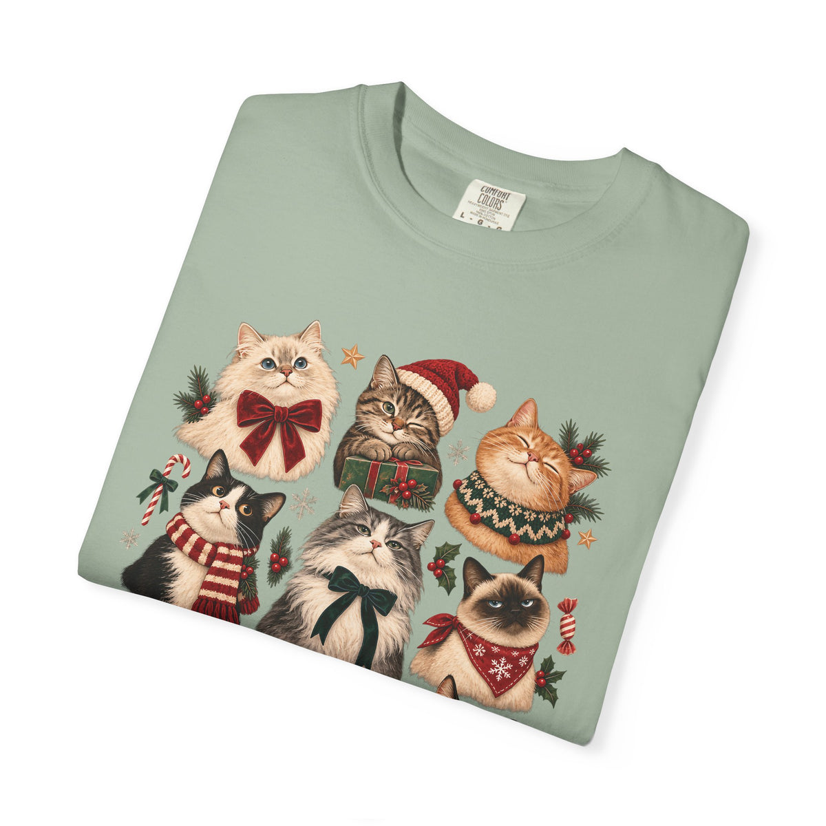 Christmas Cats T-Shirt – Festive Cat Lover & Multi-Cat Family Tee