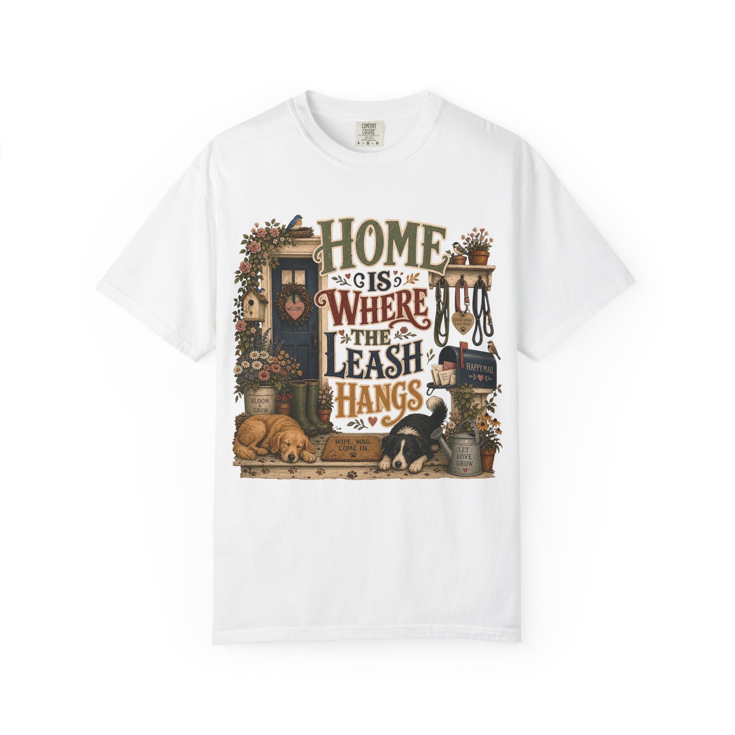 Home Is Where the Leash Hangs Shirt T-Shirt Dog Mom