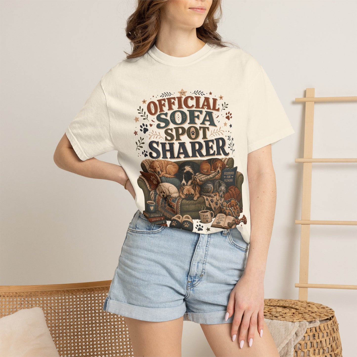 Official Sofa Spot Sharer T-Shirt Dog Mom