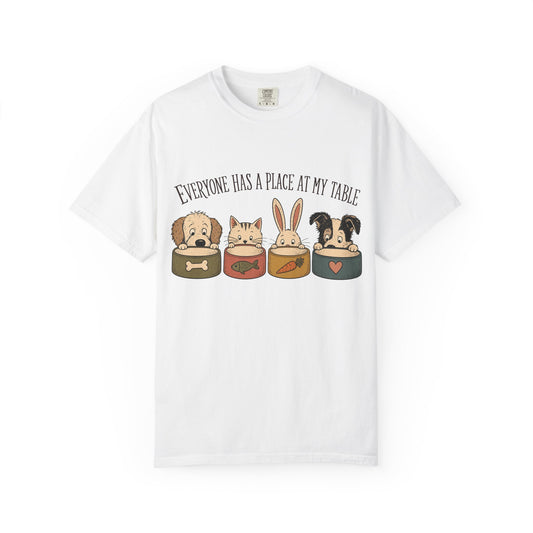 "Everyone Has a Place at My Table" Multi-Pet Bowl T-Shirt