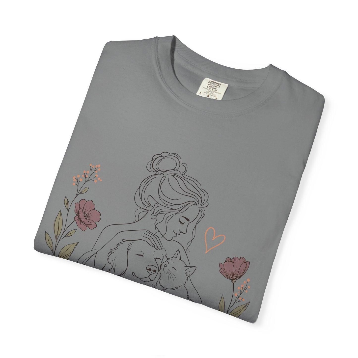 "My Kind of Motherhood" Dog & Cat Mom Line Art T-Shirt
