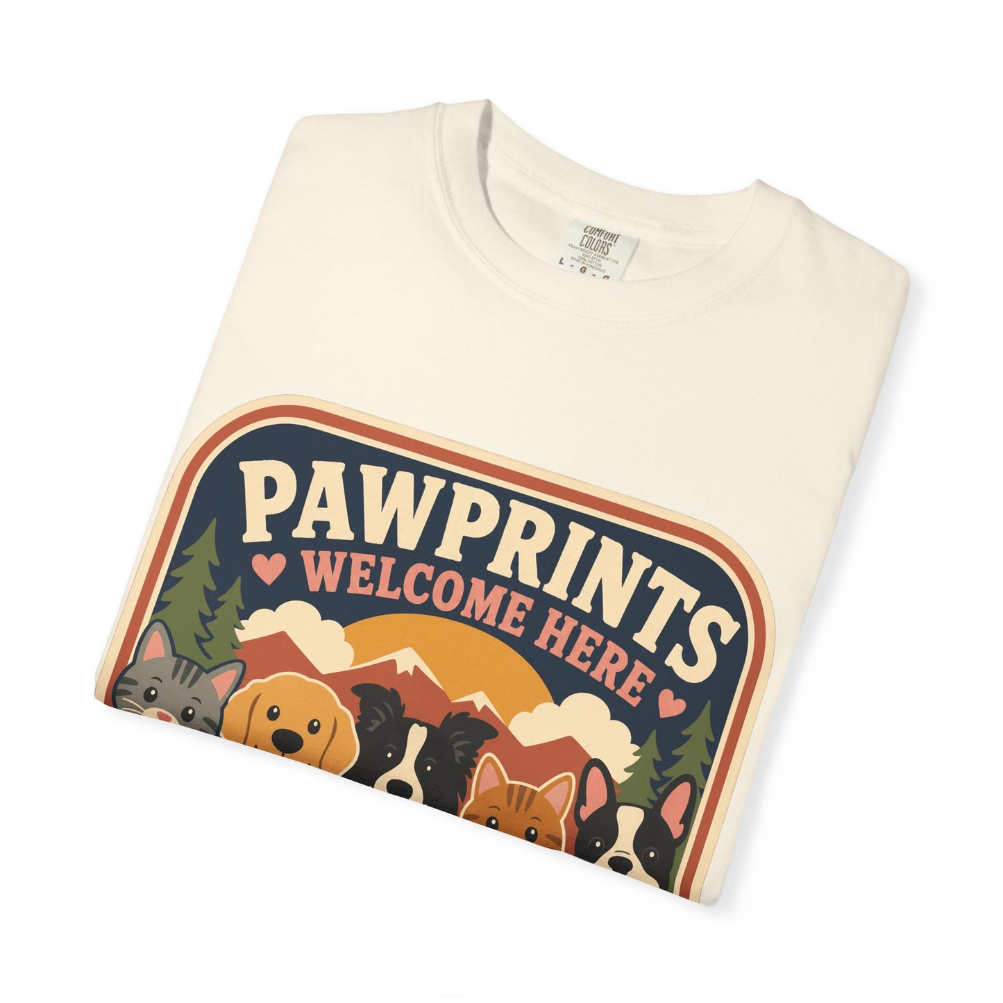Pawprints Welcome Here Pet Lover  — Cute Pet Lover T-Shirt