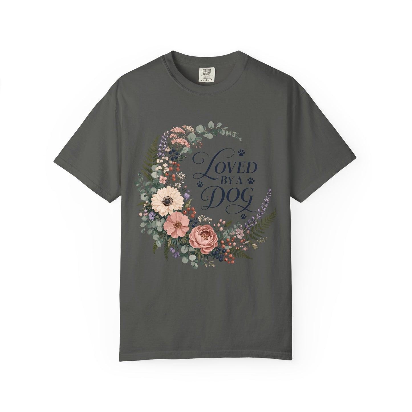 Loved by a Dog Floral — Cute Pet Lover T-Shirt