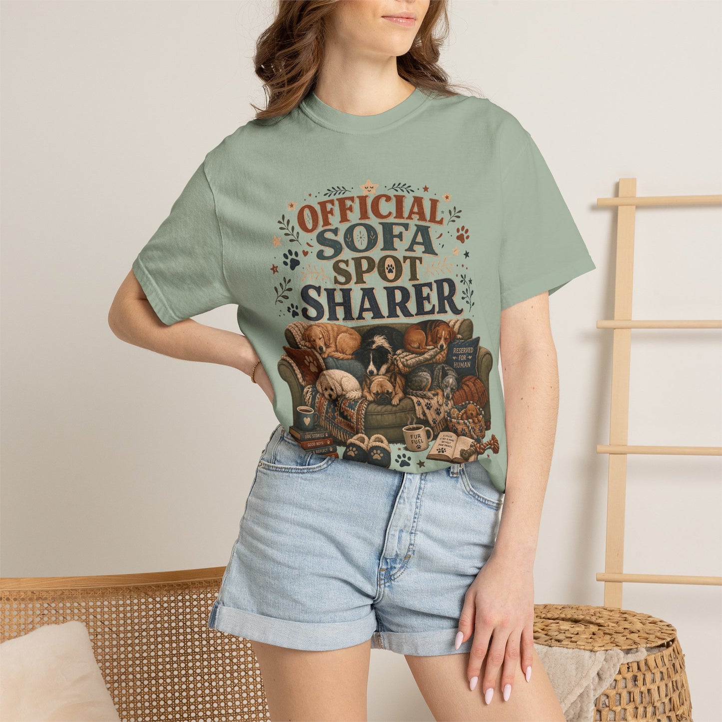 Official Sofa Spot Sharer T-Shirt Dog Mom