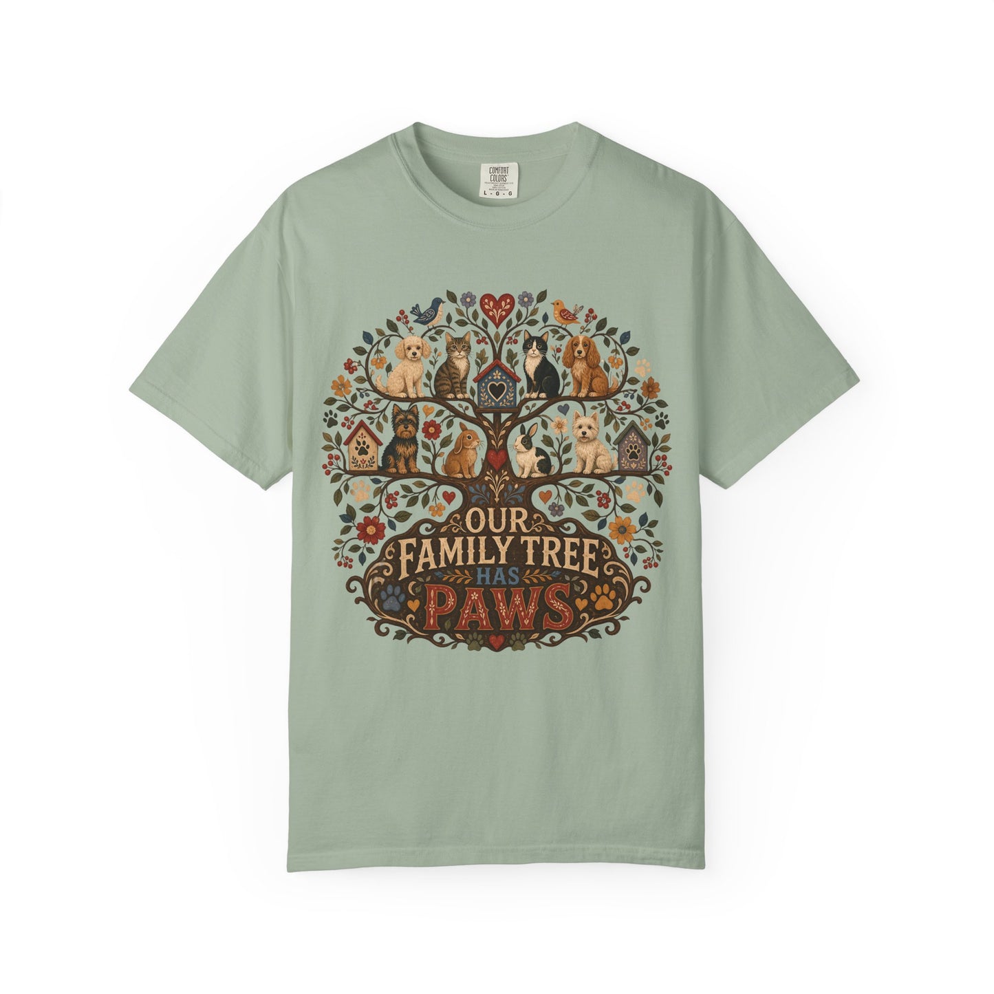 Our Family Tree Has Paws Shirt, Dog & Cat Lover T-Shirt