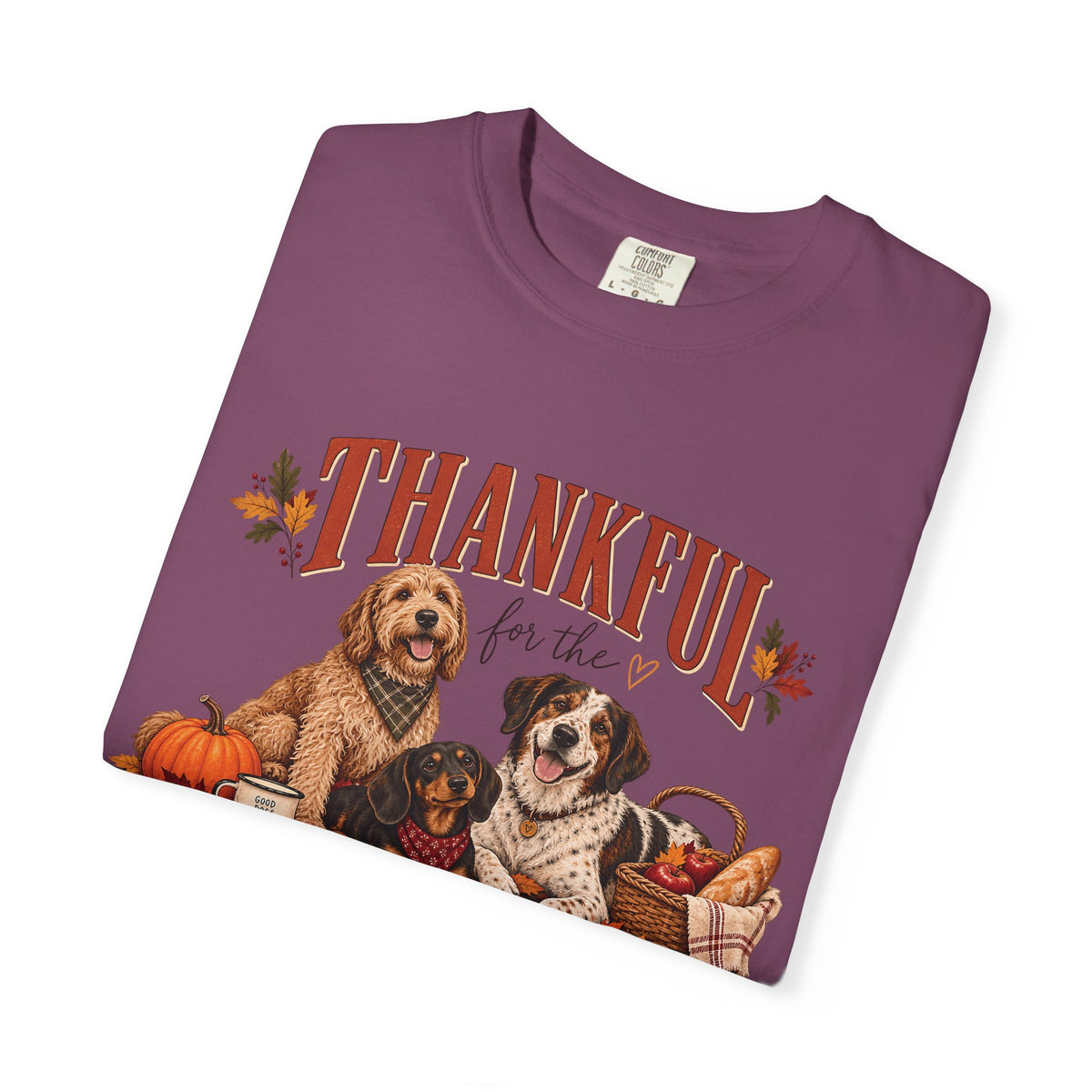 Thankful for the Paws at My Table T-Shirt – Thanksgiving Dog Lover Tee