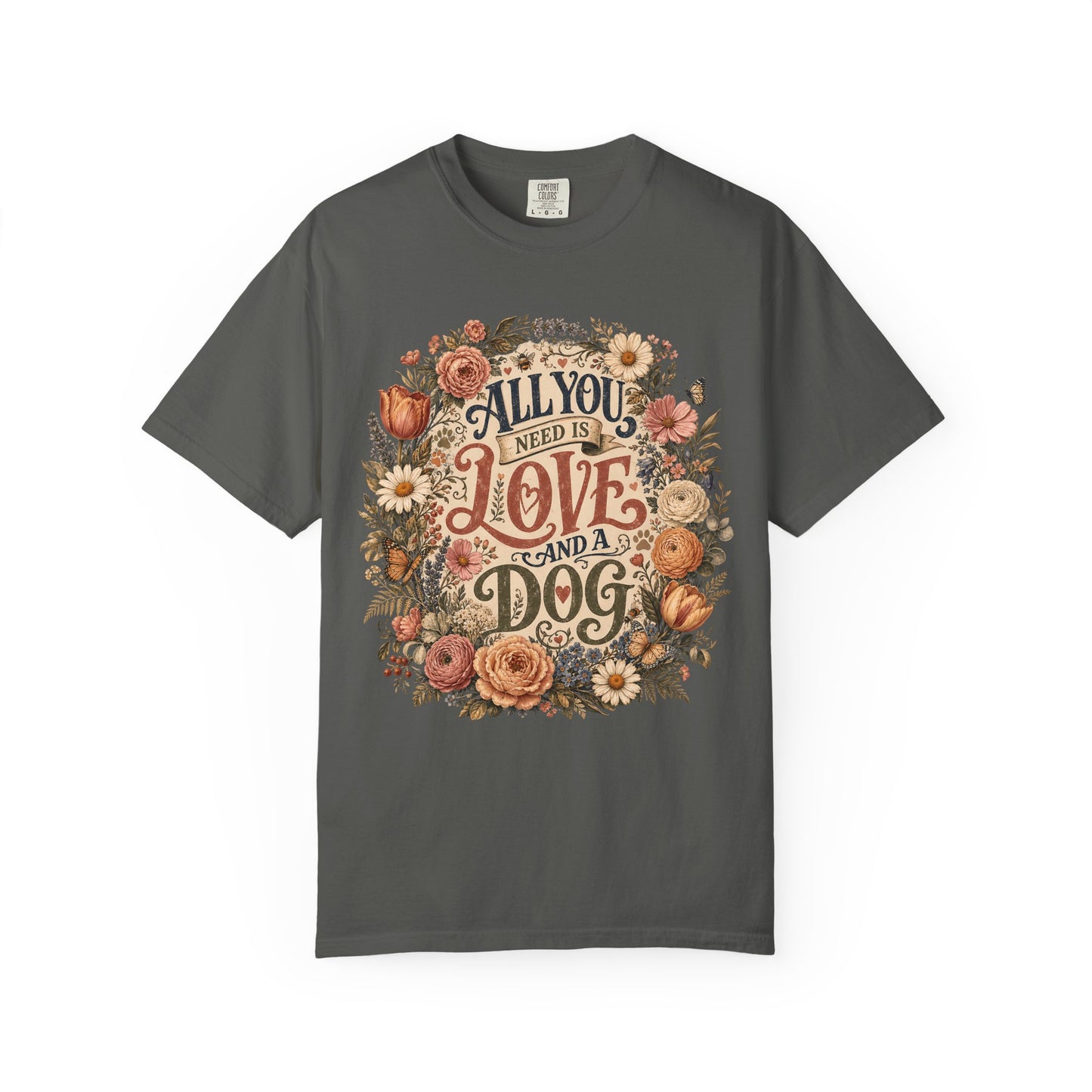 Floral Paw Print Dog Mom — Cute Pet Lover T-Shirt