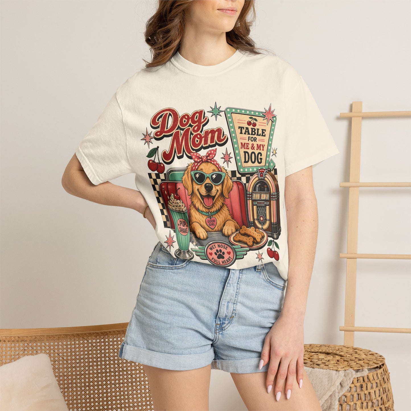 Table for Me and My Dog — Cute Pet Lover T-Shirt