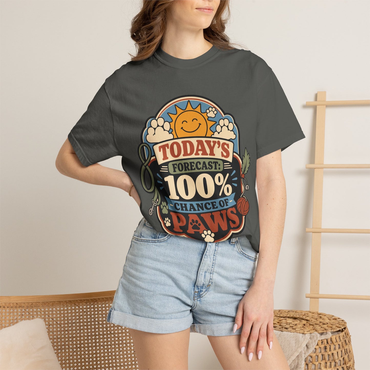Today’s Forecast 100 Percent Chance of Paws - Cute Pet Lover T-Shirt