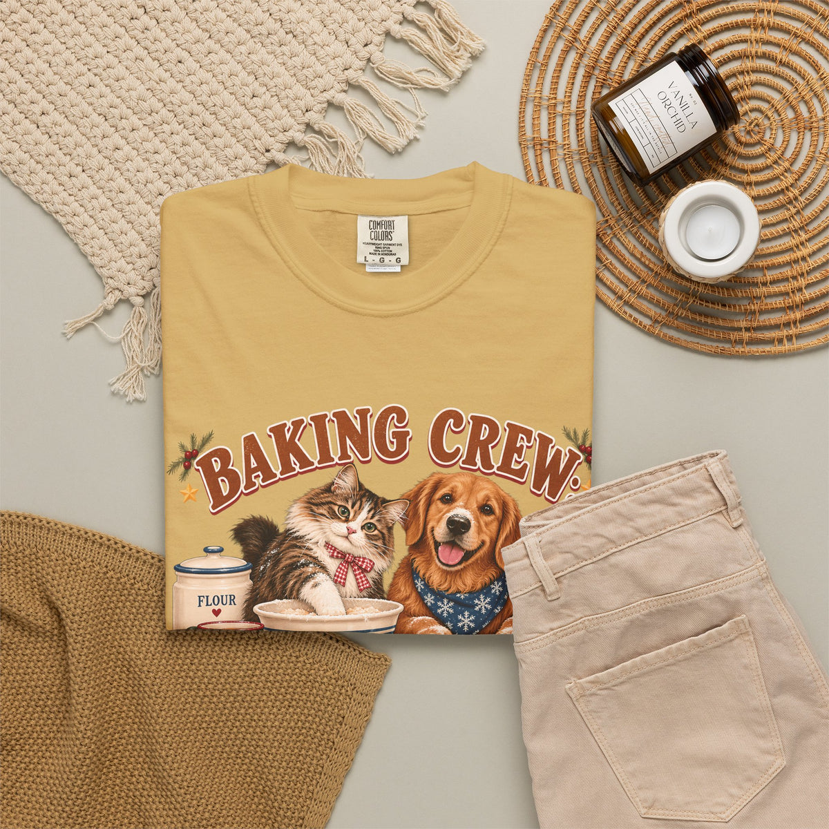 Baking Crew Two Supervisors Zero Help T-Shirt – Funny Christmas Pet Tee