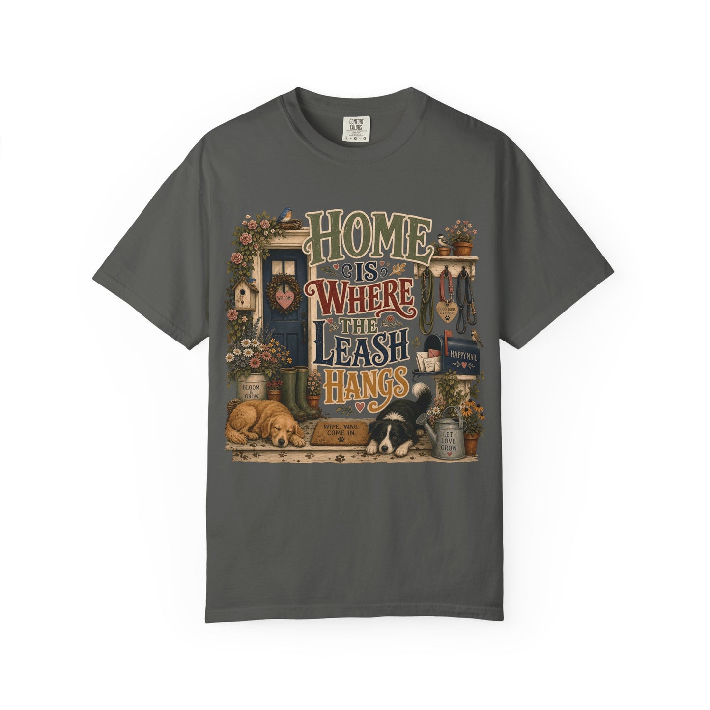 Home Is Where the Leash Hangs Shirt T-Shirt Dog Mom