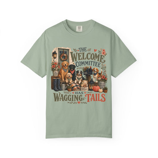 The Welcome Committee Has Wagging Tails T-Shirt Dog Mom