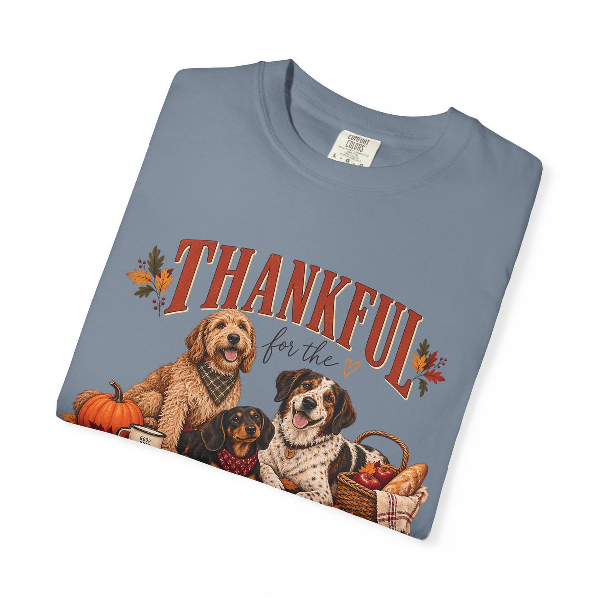 Thankful for the Paws at My Table T-Shirt – Thanksgiving Dog Lover Tee