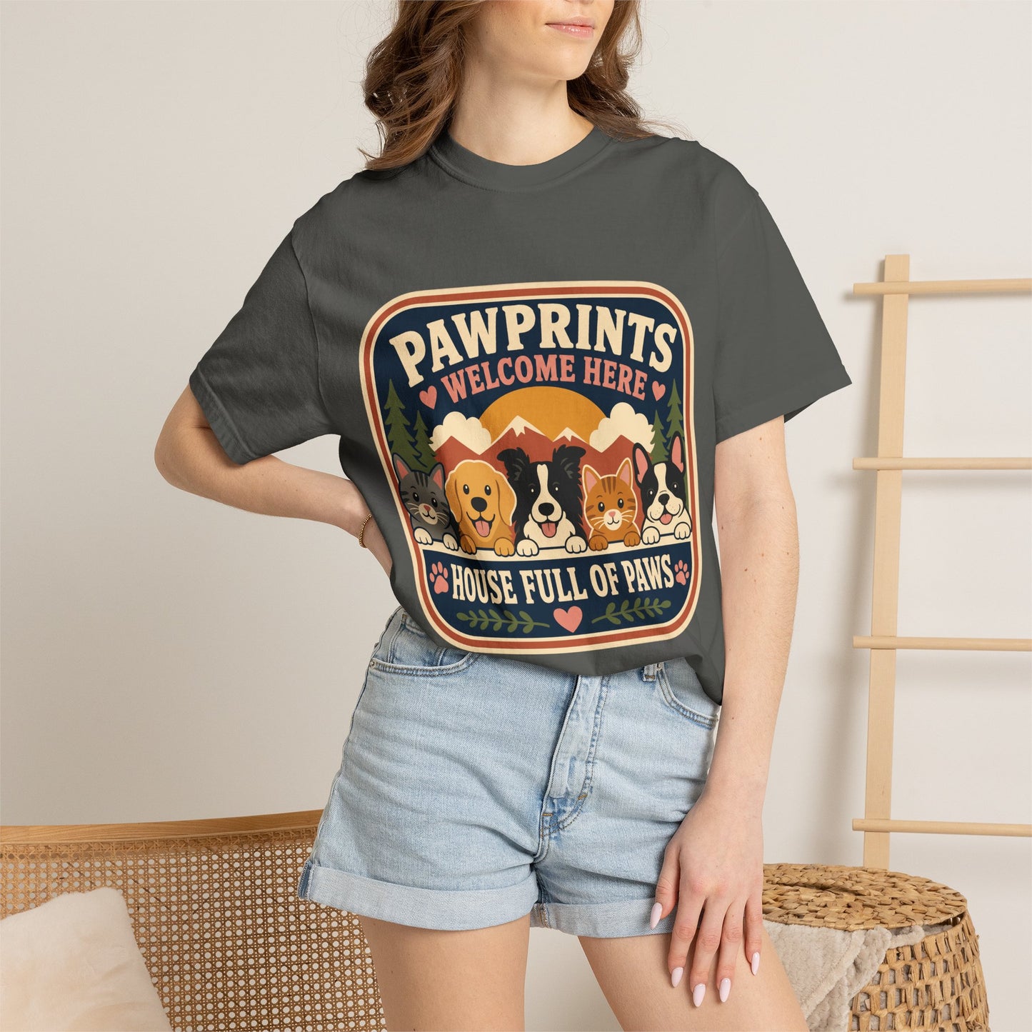 Pawprints Welcome Here Pet Lover  — Cute Pet Lover T-Shirt