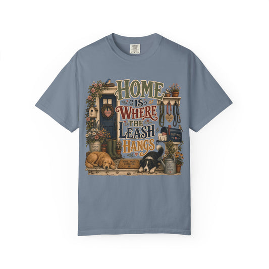 Home Is Where the Leash Hangs Shirt T-Shirt Dog Mom