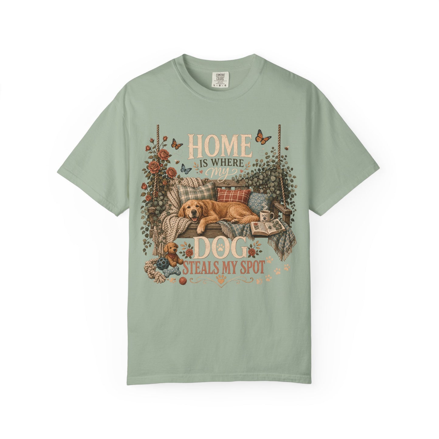 Home Is Where My Dog Steals My Spot, Golden Retriever T-Shirt