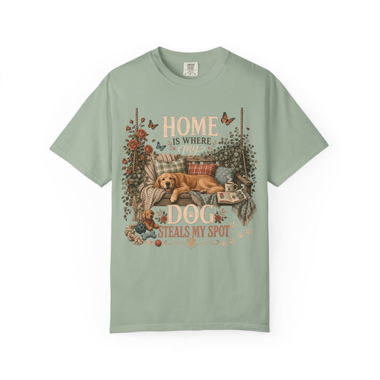 Home Is Where My Dog Steals My Spot, Golden Retriever T-Shirt
