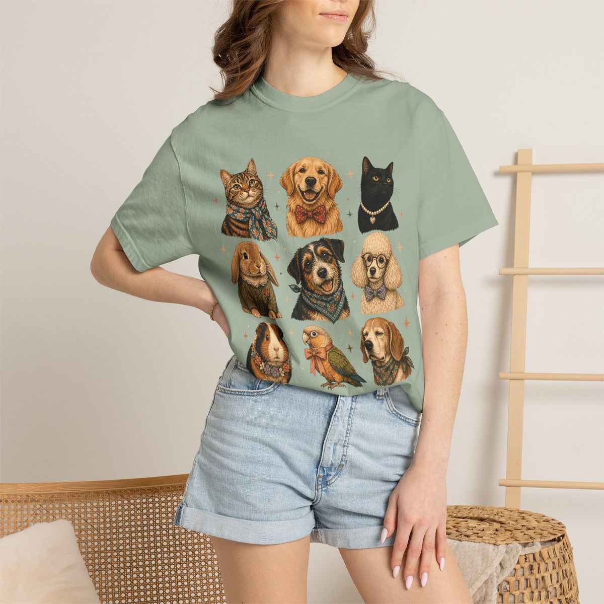 Chic Pet Portrait Gallery T-Shirt