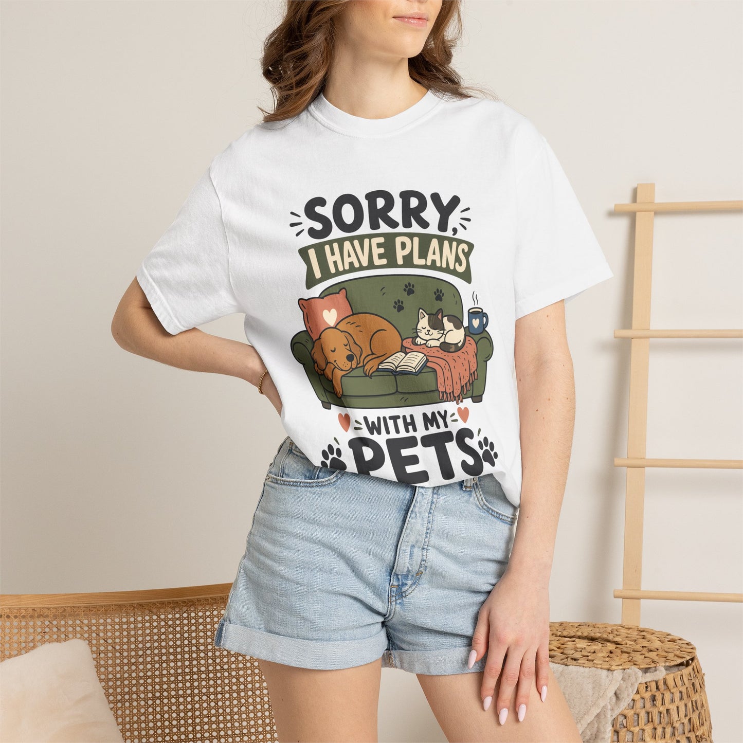 Sorry I Have Plans With My Pets — Cute Pet Lover T-Shirt