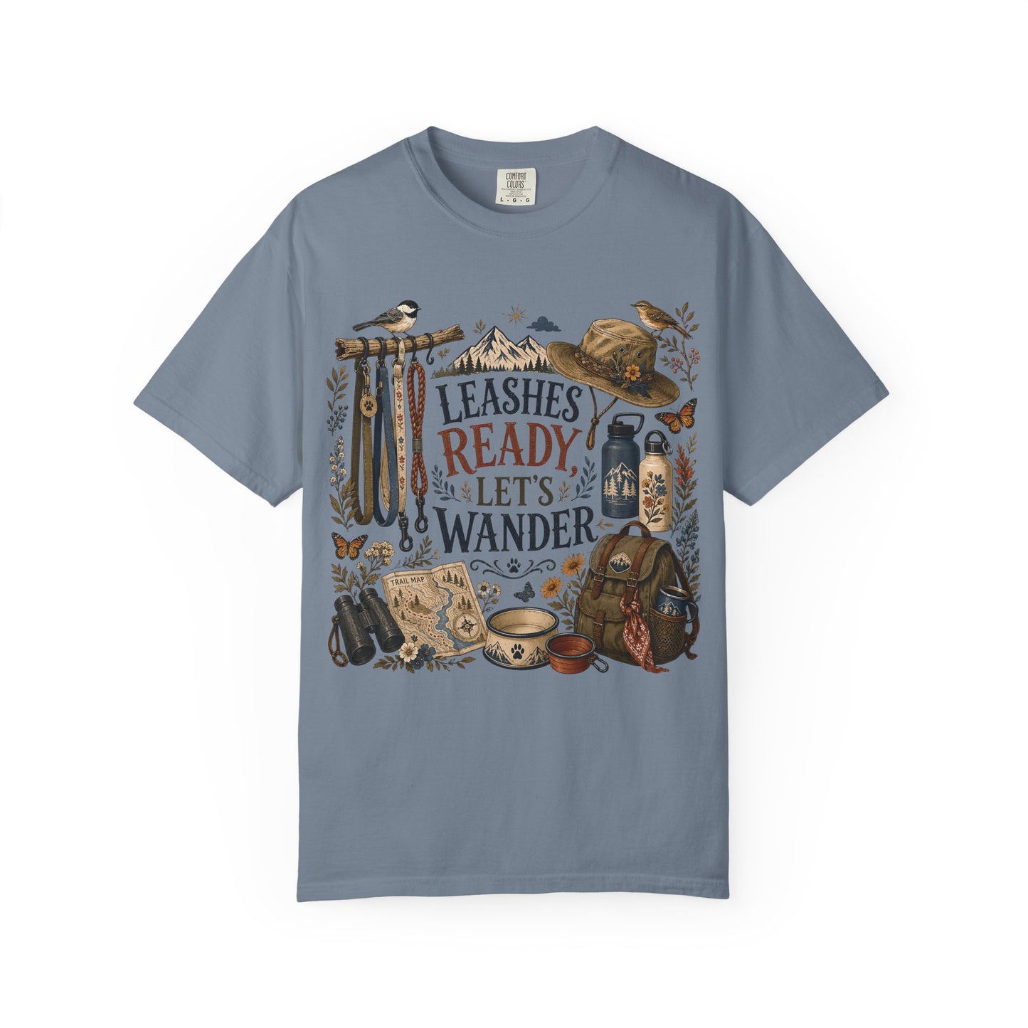 Leashes Ready Let’s Wander T-Shirt Dog Mom