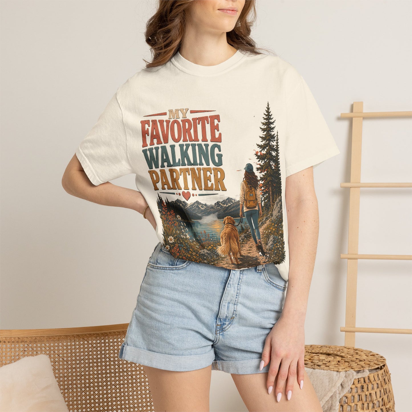 My Favorite Walking Partner — Cute Pet Lover T-Shirt