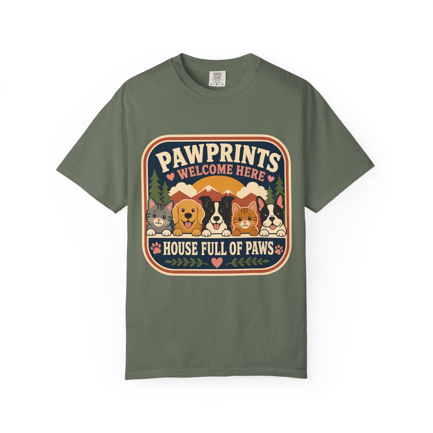 Pawprints Welcome Here Pet Lover  — Cute Pet Lover T-Shirt