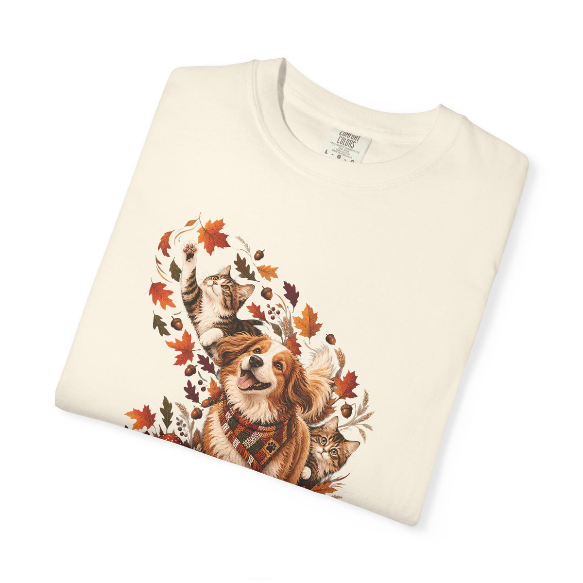 Autumn Paws T-Shirt – Dog & Cats Fall Pet Lover Tee