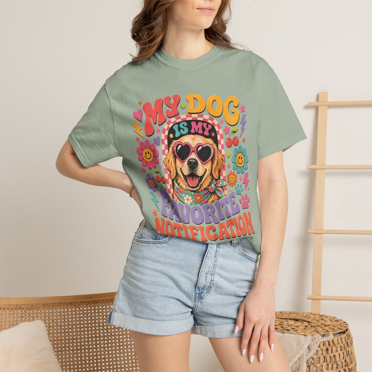 My Dog Is My Favorite Notification  — Cute Pet Lover T-Shirt