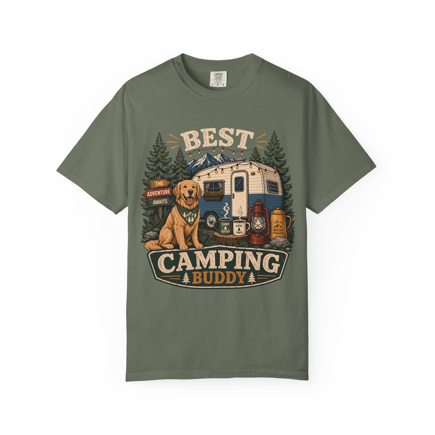 Best Camping Buddy Dog — Cute Pet Lover T-Shirt