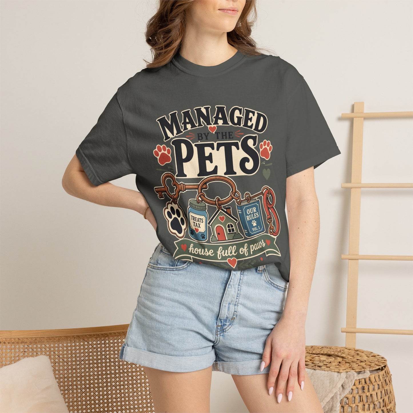 Managed by the Pets — Cute Pet Lover T-Shirt
