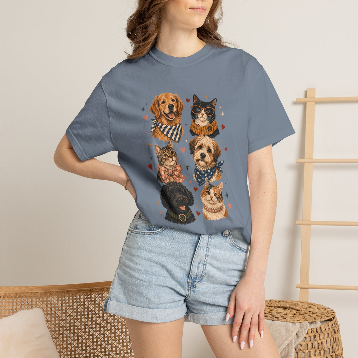 House Full of Paws Dog and Cat T-Shirt – Multi-Pet Parent Graphic Tee
