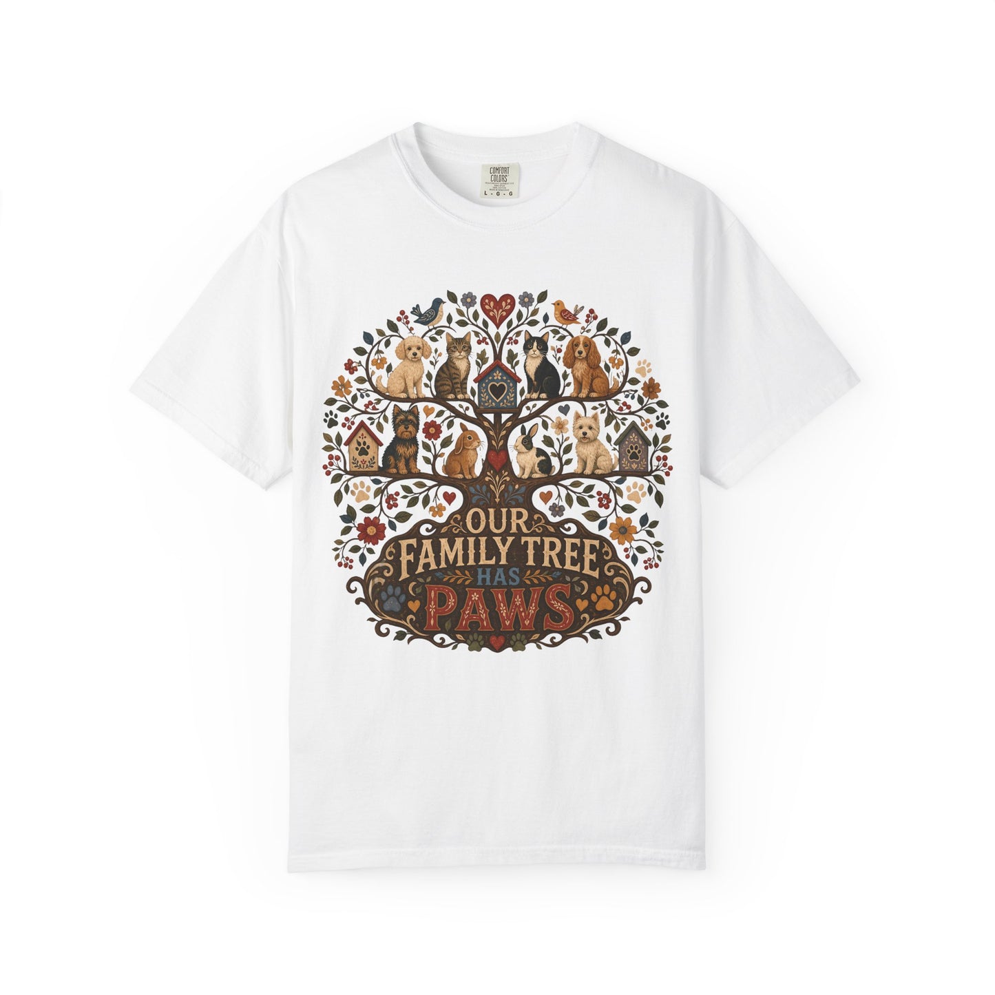 Our Family Tree Has Paws Shirt, Dog & Cat Lover T-Shirt