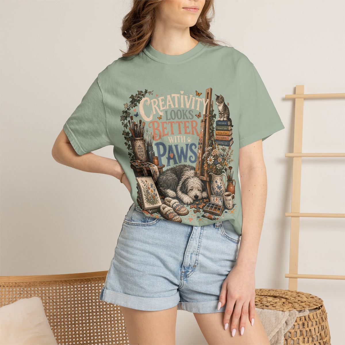 Creativity Looks Better With Paws T-Shirt