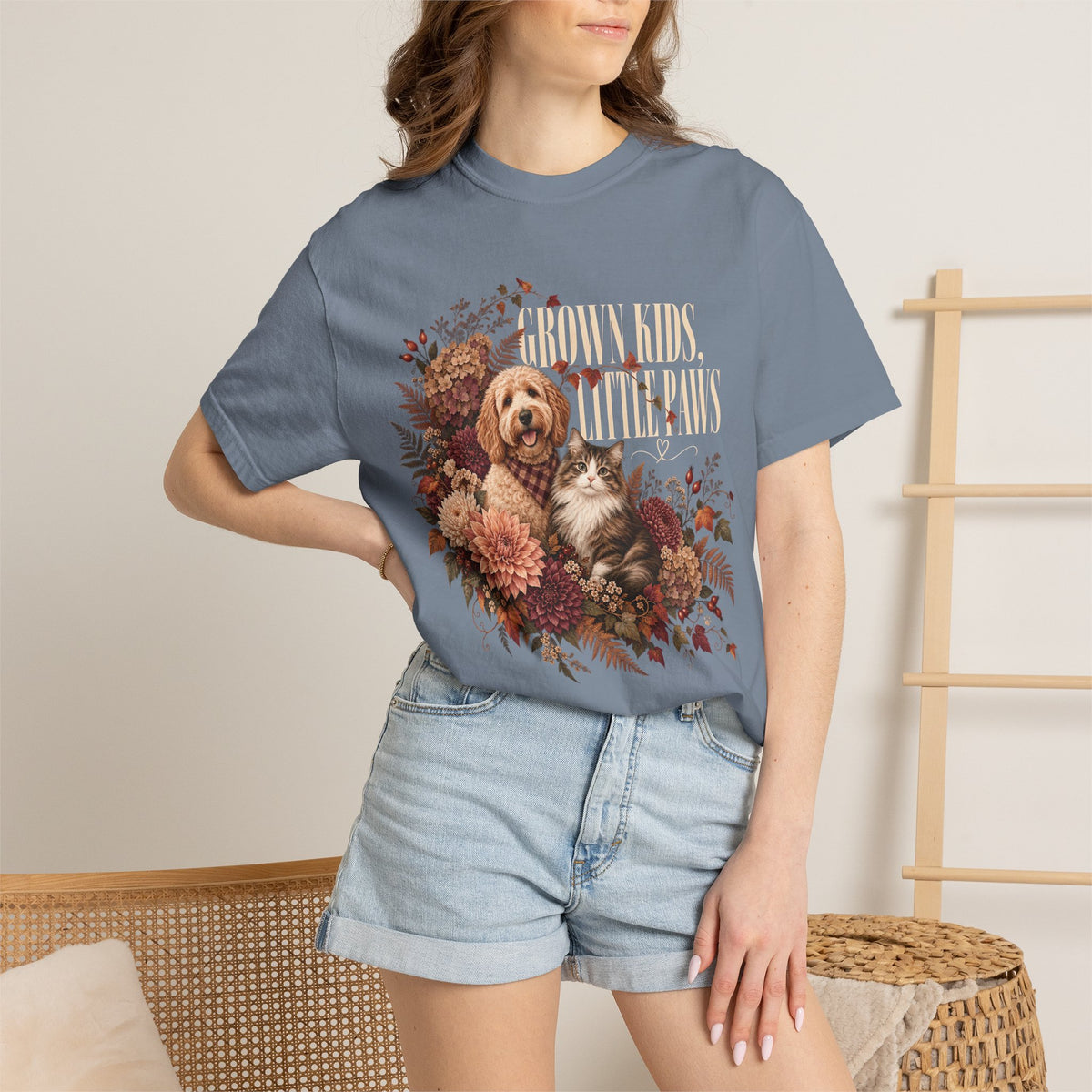 Grown Kids Little Paws T-Shirt – Empty Nester Dog & Cat Lover Tee