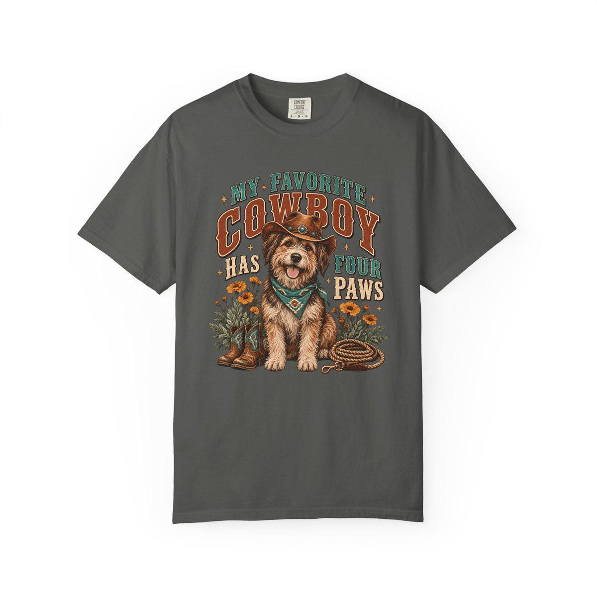 My Favorite Cowboy Has Four Paws T-Shirt – Western Dog Lover Tee