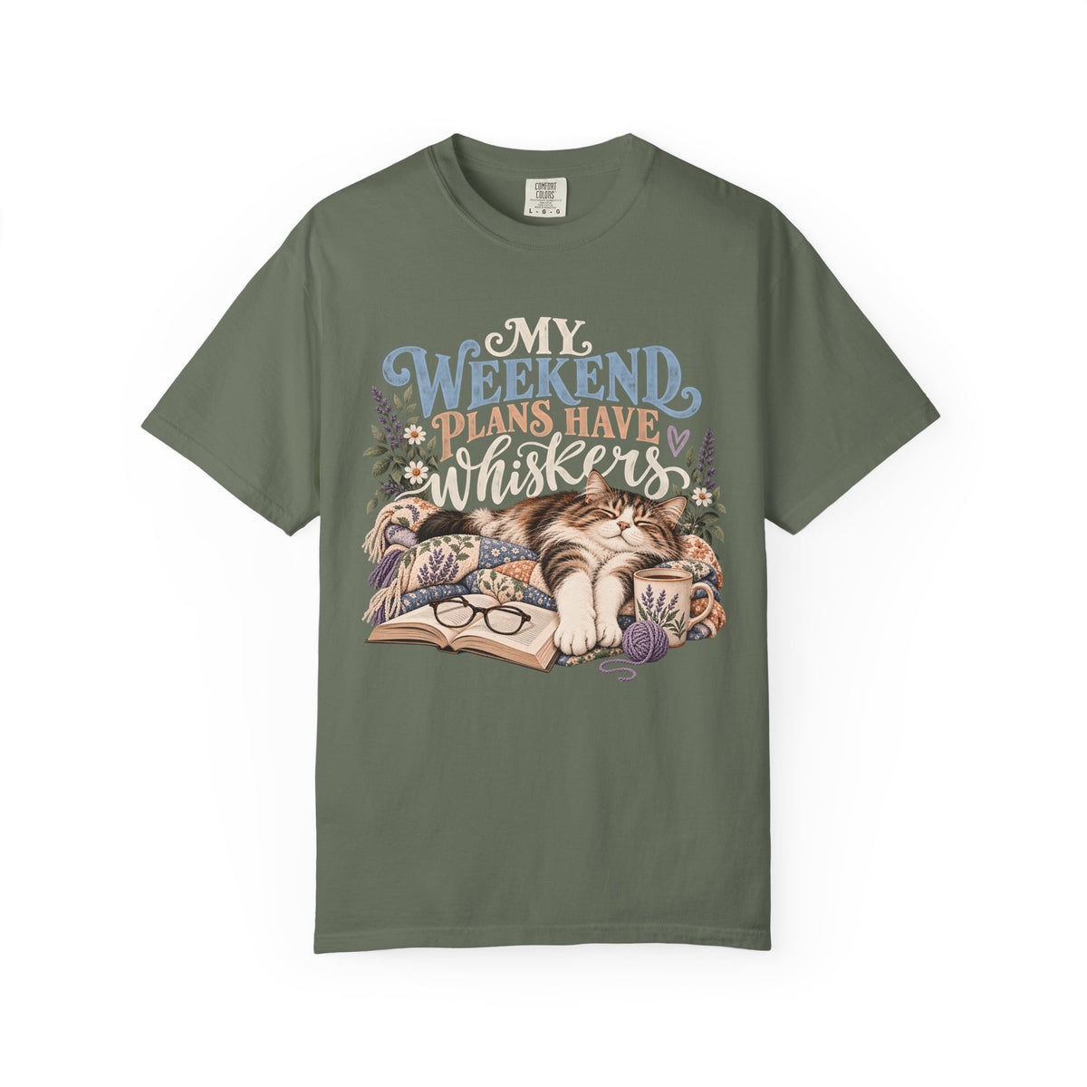 My Weekend Plans Have Whiskers T-Shirt – Cozy Cat Lover Tee