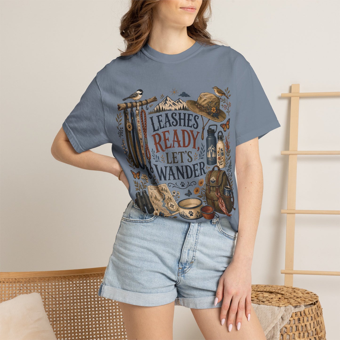 Leashes Ready Let’s Wander T-Shirt Dog Mom