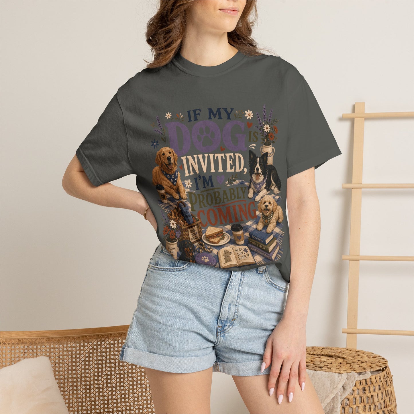 If My Dog Is Invited T-Shirt Dog Mom