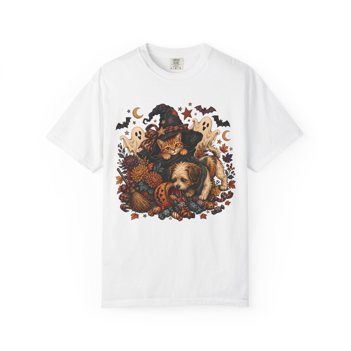 Tricks, Treats & Paws – Cute Halloween Dog & Cat T-Shirt
