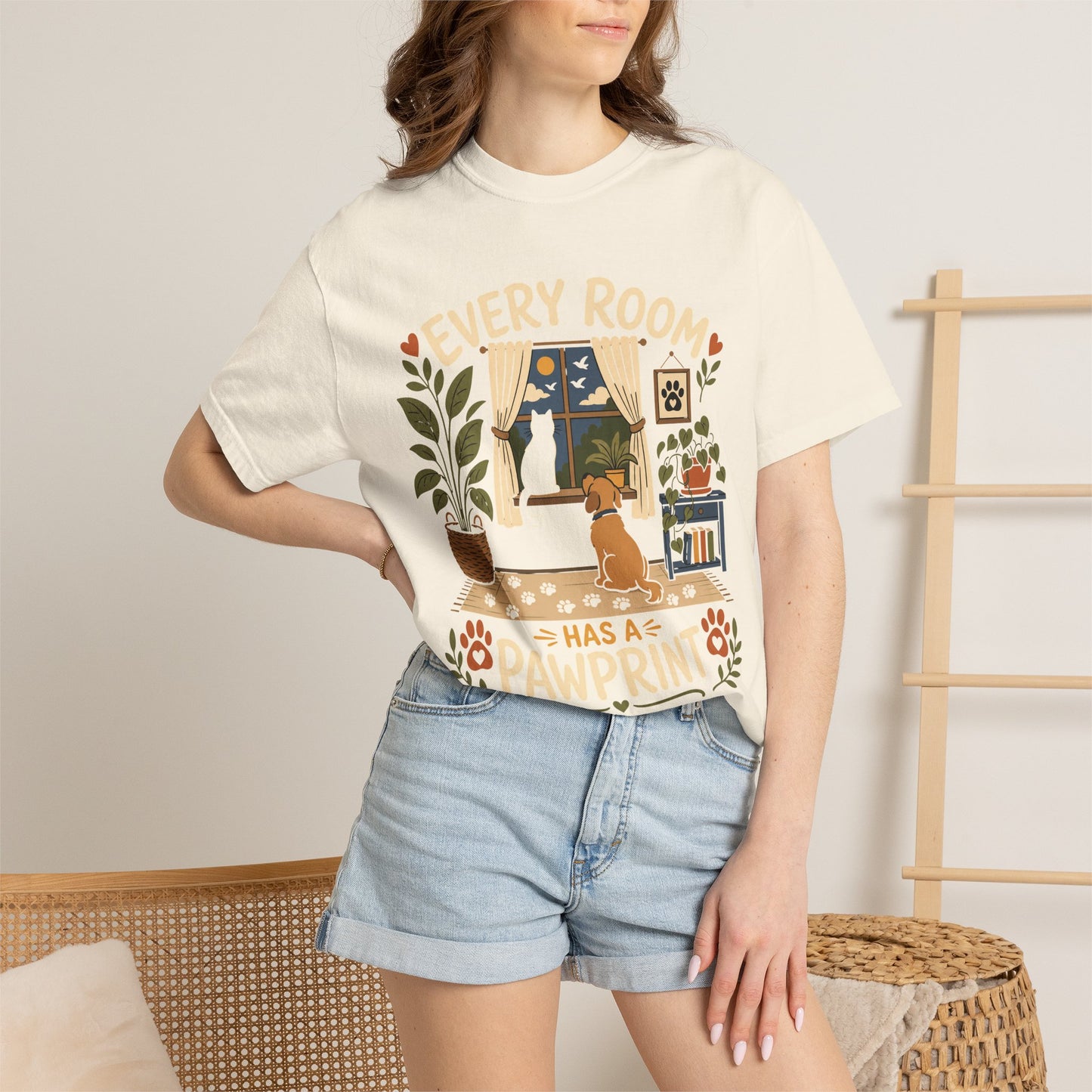 Every Room Has a Pawprint — Cute Pet Lover T-Shirt