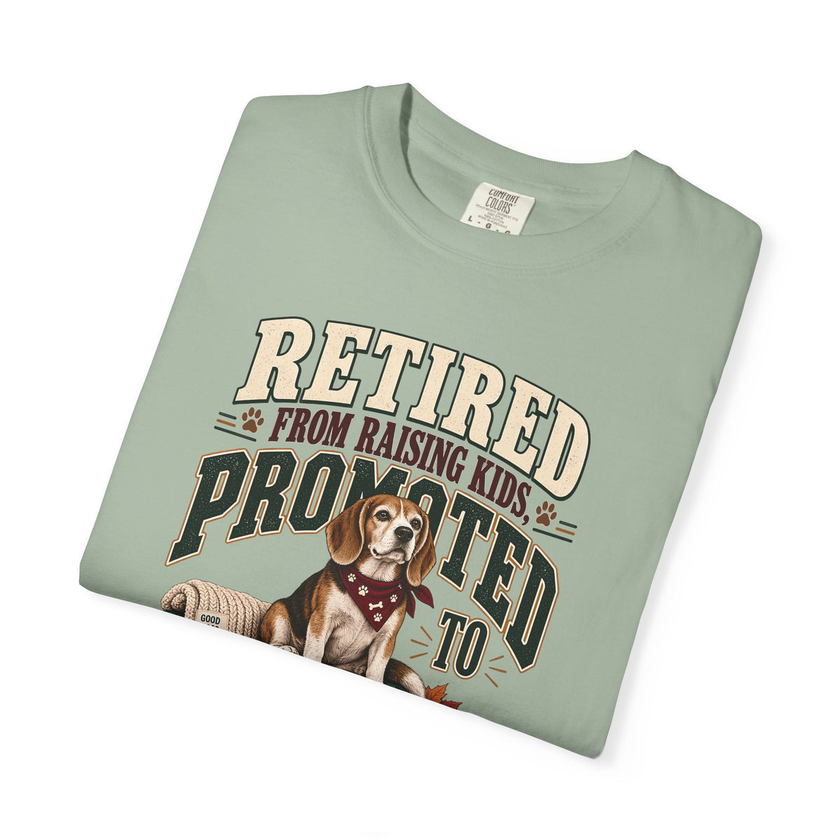 Retired From Raising Kids Promoted to Dog Butler T-Shirt – Funny Empty Nester Gift