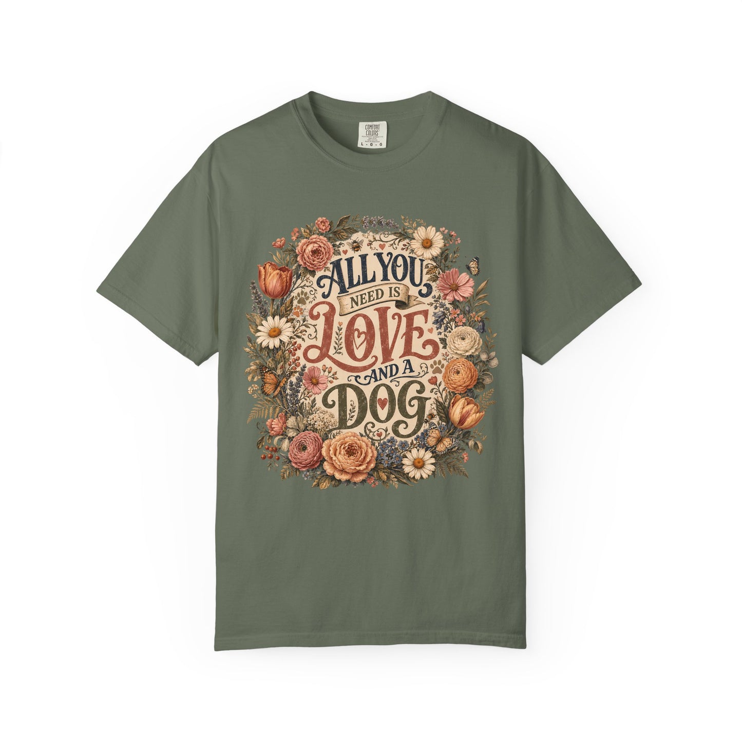 Floral Paw Print Dog Mom — Cute Pet Lover T-Shirt