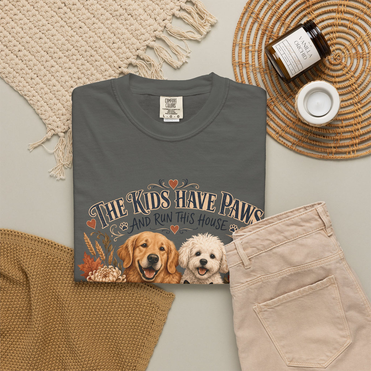 The Kids Have Paws & Run This House – Funny Pet Parent T-Shirt
